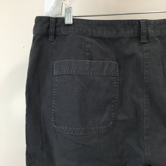 EILEEN FISHER Dark Gray Organic Cotten Flax Blend Pant Jeans - Picture 8 of 8